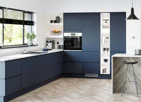 Kitchen Cabinets Sacramento Matte Navy Blue
